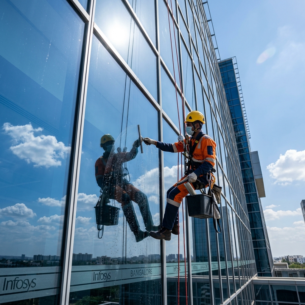Bangalore luxury corporate tower glass facade